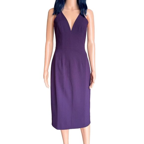 Dress the Population Plum Lyla Sheath Midi Dress - Picture 4 of 8
